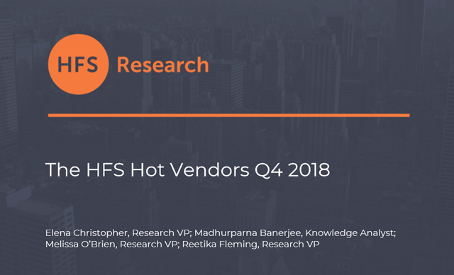 藝賽旗榮獲“2018年 HFS Hot Vendor”